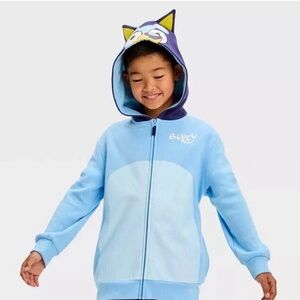 Bluey Light Blue Hoodie with Ears